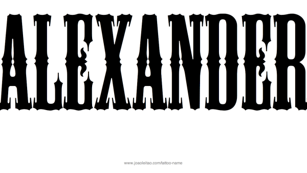 Александр имя надпись