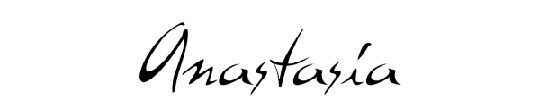 Анастасия надпись красивым шрифтом