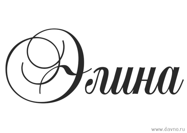 Надпись Элина