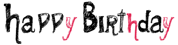 Happy Birthday надпись без фона