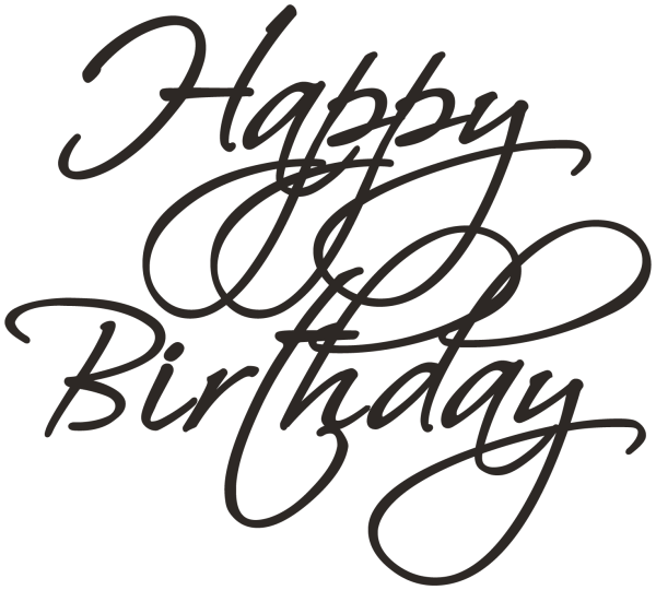 Happy Birthday надпись без фона