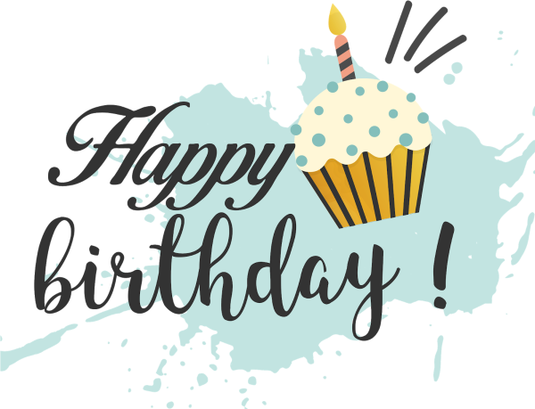 Стильная надпись Happy Birthday