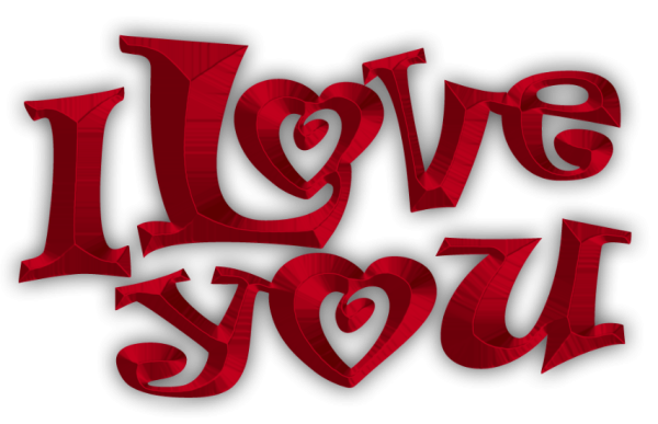 I Love you на прозрачном фоне