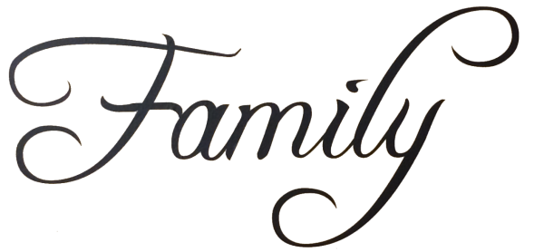 Family надпись на белом фоне