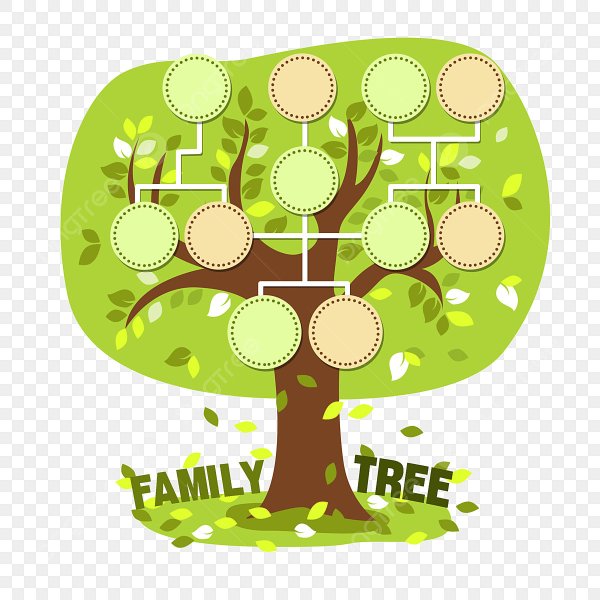 Семейное дерево на прозрачном фоне
