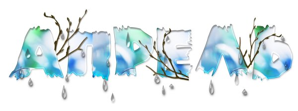Надпись апрель на прозрачном фоне