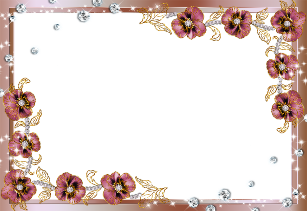 Рамки с драгоценными камнями на прозрачном фоне