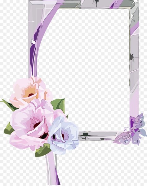 Рамка с цветами вертикальная