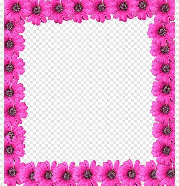 Рамка прозрачная розовая