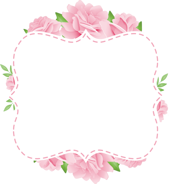 Цветочная рамка для надписи