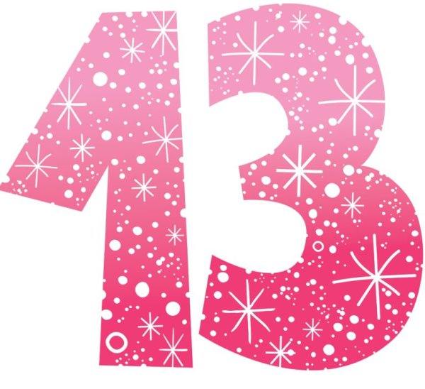 Цифра 13 красивая