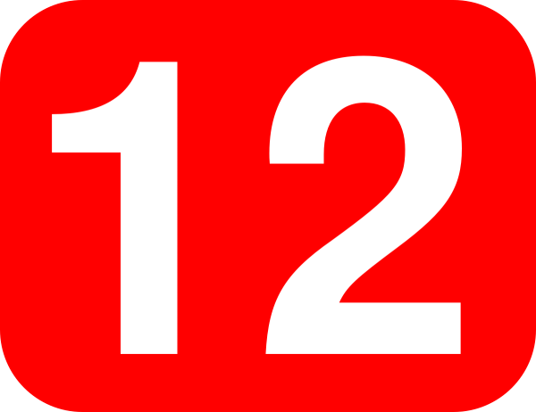 Цифра 12 красивая
