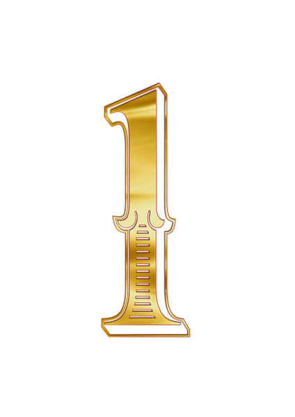 Цифра 1 золото