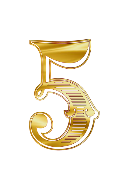 Красивые золотые цифры