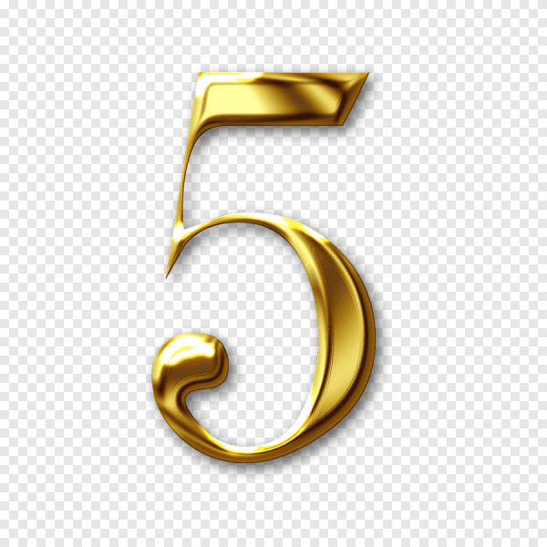 Цифра 25 Золотая