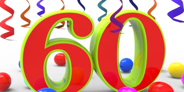 Цифра 60 на юбилей