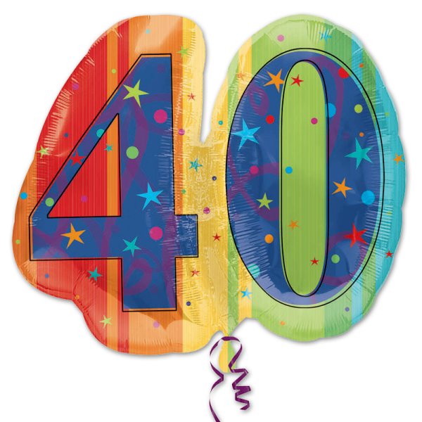 Цифра 40 на прозрачном фоне