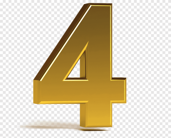Число 4 золото