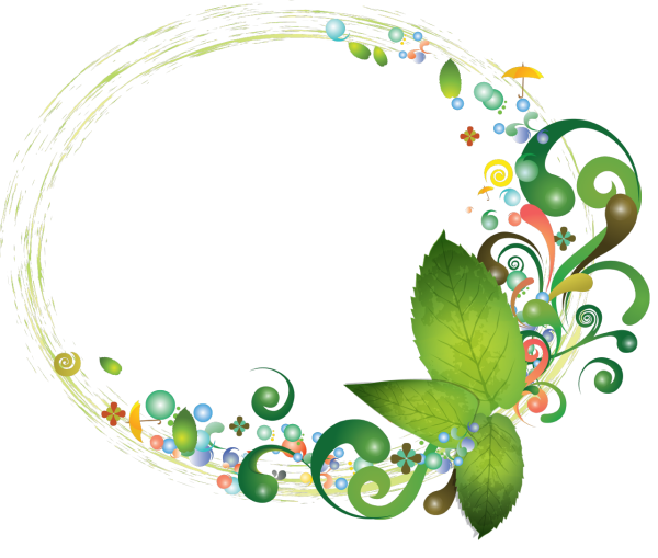 Рамка Цветочная зеленая