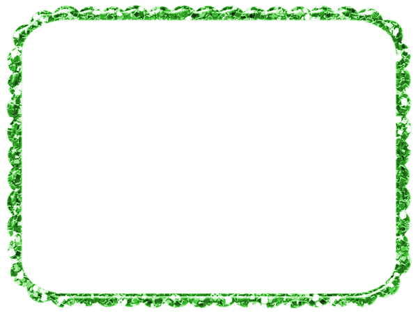 Зеленая рамка на прозрачном фоне