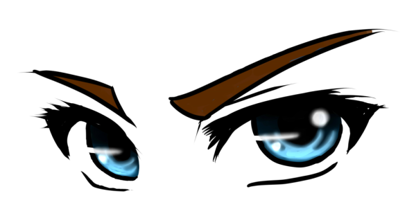 Злые глаза аниме