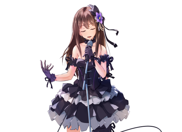 Аниме девушка певица