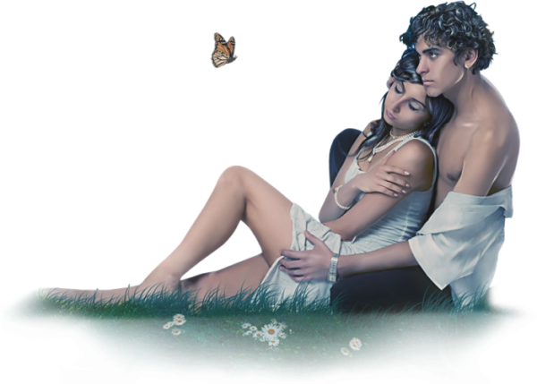 Романтические пары на прозрачном фоне