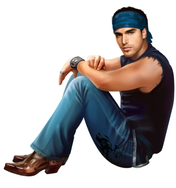 Красивые парни на прозрачном фоне