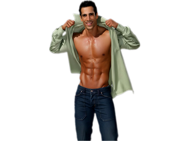 Мужчина на прозрачном фоне