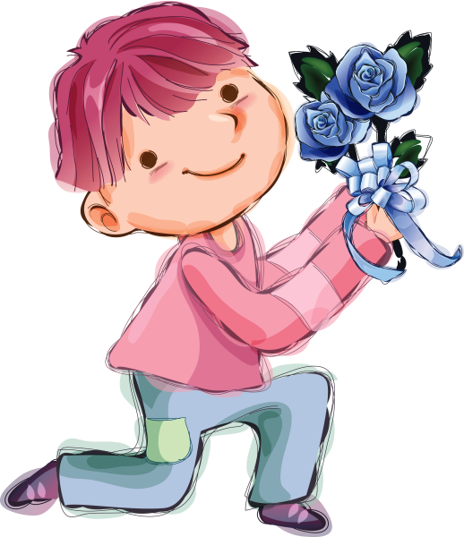 Мальчик с цветами