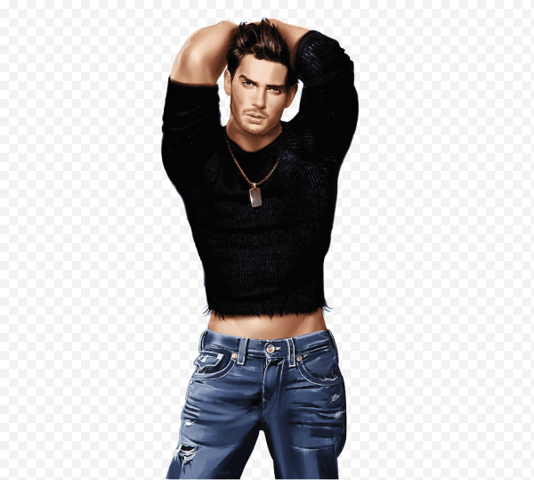 Молодой человек на прозрачном фоне