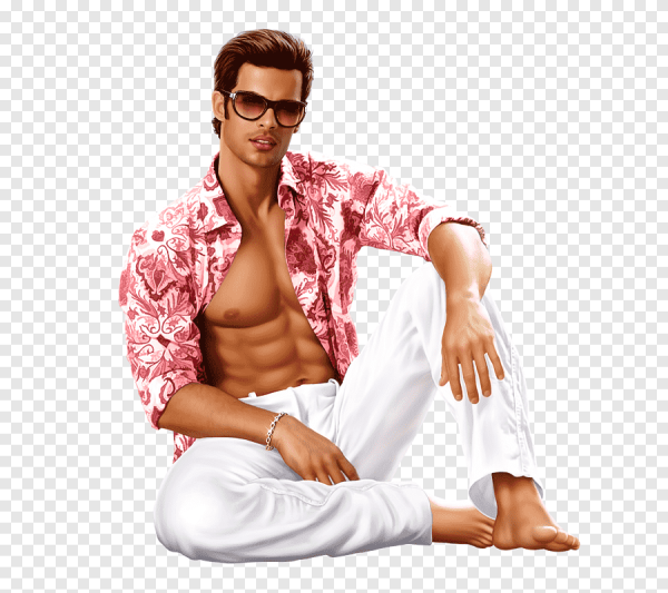 Мужчина на прозрачном фоне