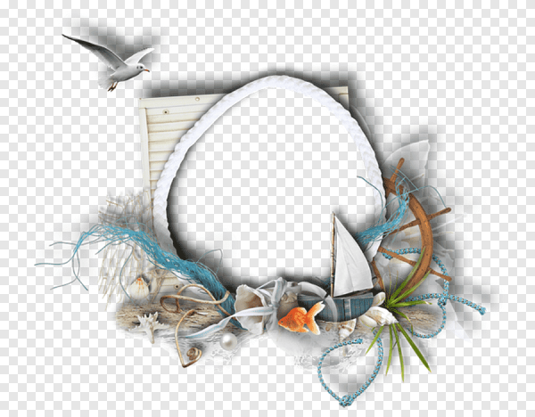 Морская рамка для виньетки