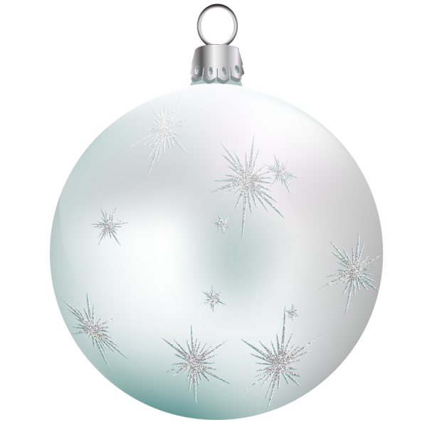 Елочный шарик белый