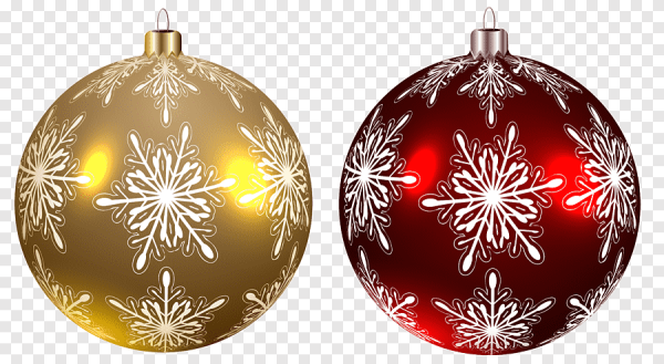Новогодние шары на прозрачном фоне