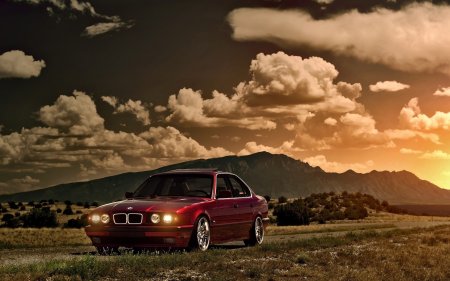 BMW e34 Red