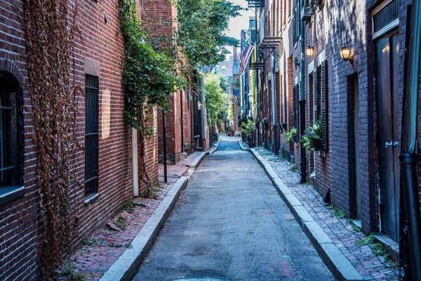США Бостон английские улочки