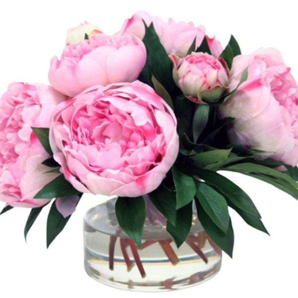 Букет пионов в вазе