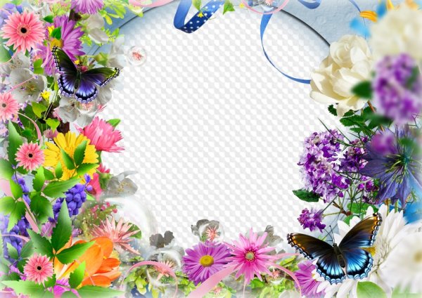 Яркая Цветочная рамка