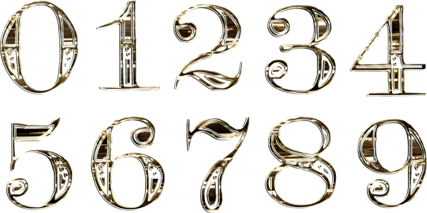 Красивые цифры для оформления