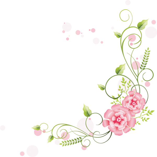 Угловые рамки с цветами