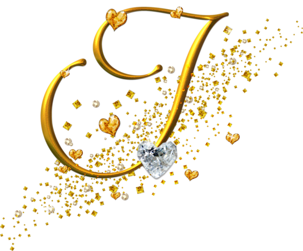 Красивые золотые буквы