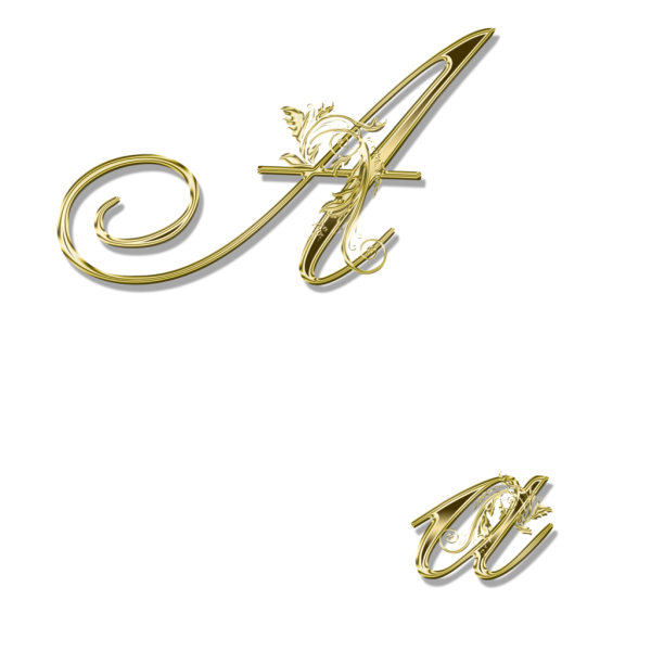 Золотые буквы на прозрачном фоне