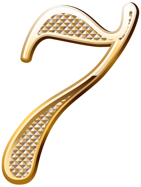 Цифра 7 золото