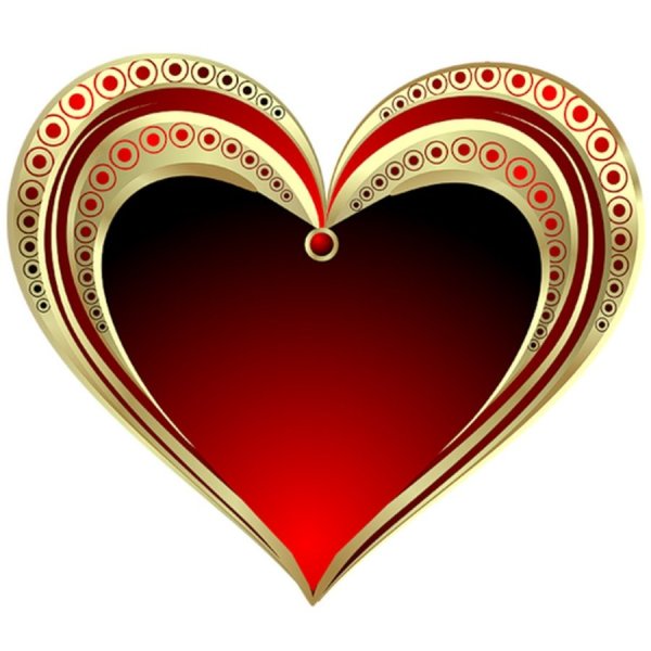 Красивые сердечки на прозрачном фоне