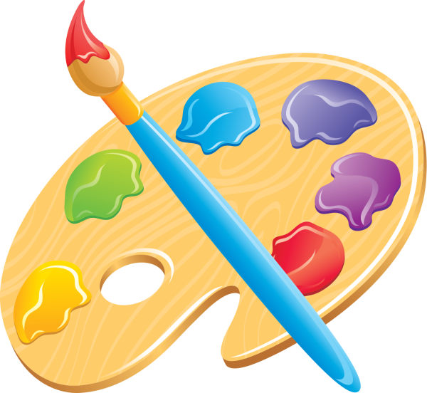 Ребенок с кисточкой и красками