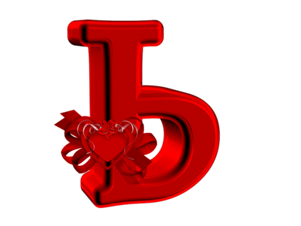 Красивые буквы красного цвета