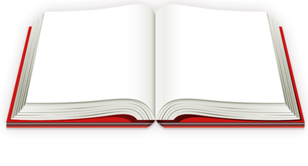 Раскрытая книга на прозрачном фоне