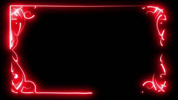 Неоновая рамка прямоугольная
