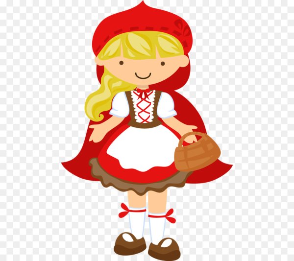 Красная шапочка на прозрачном фоне